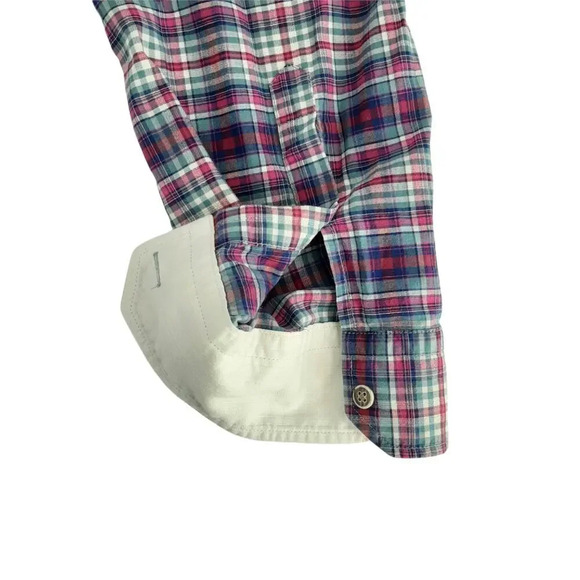 Hugo Boss Mens Button Up Shirt Size L Preppy Plaid - Picture 5 of 6